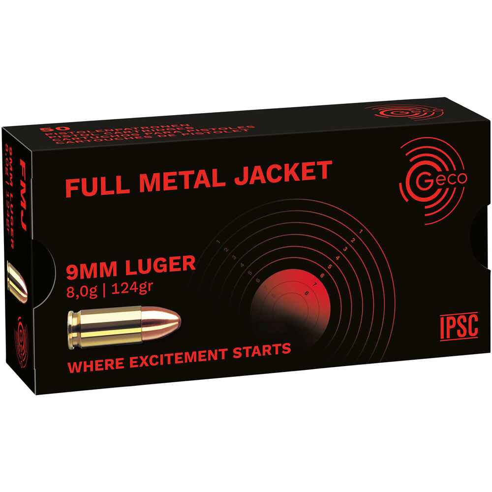 Geco 9mm Luger VM 8g/124grs Geco 9mm Luger VM 8g/124grs