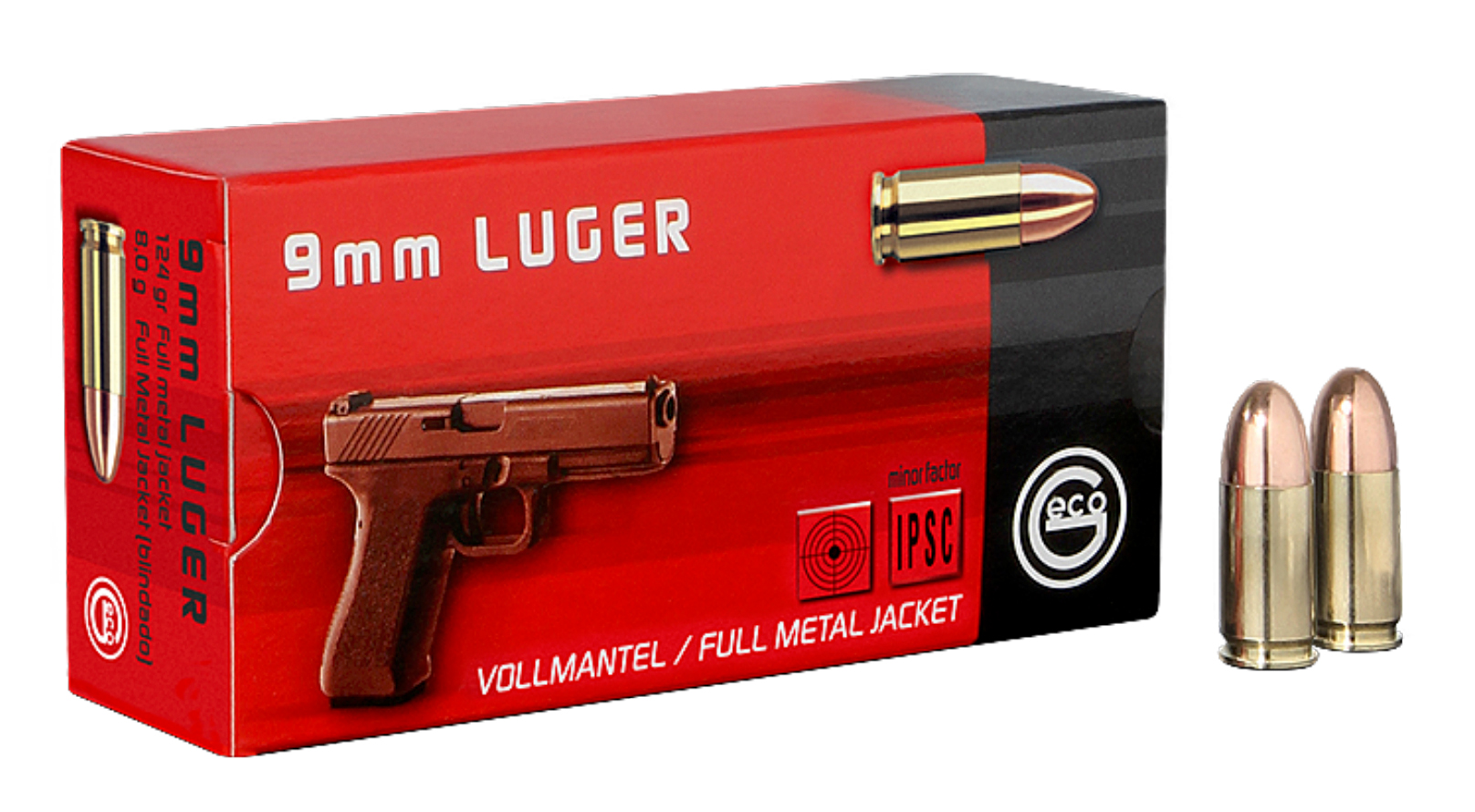 Geco 9mm Para 124grs / 8g VM Geco 9mm Para 124grs / 8g VM