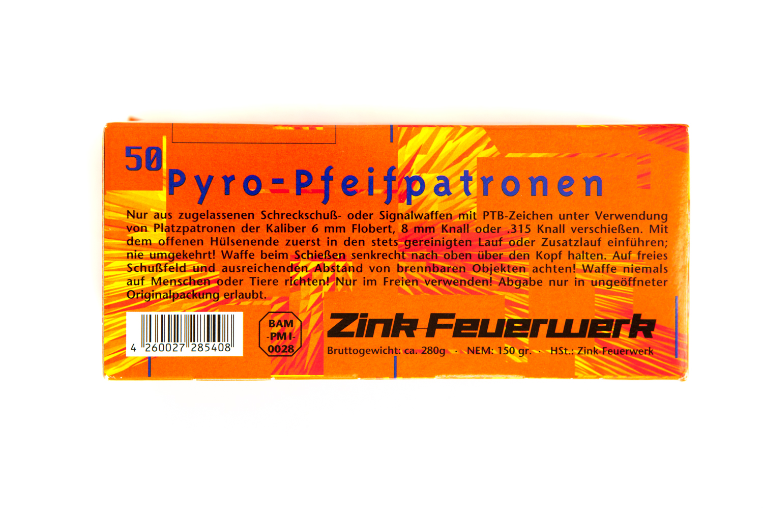 Zink Pfeifpatronen 15mm 50er Zink Pfeifpatronen 15mm 50er