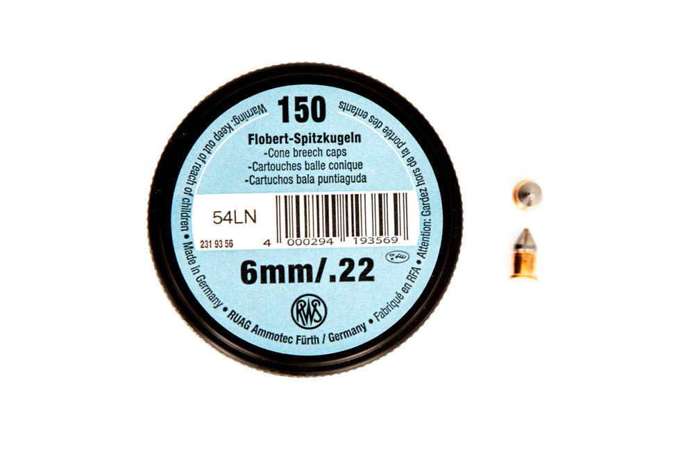 RWS 6mm Flobert Spitz 150 Stk. RWS 6mm Flobert Spitz 150 Stk.