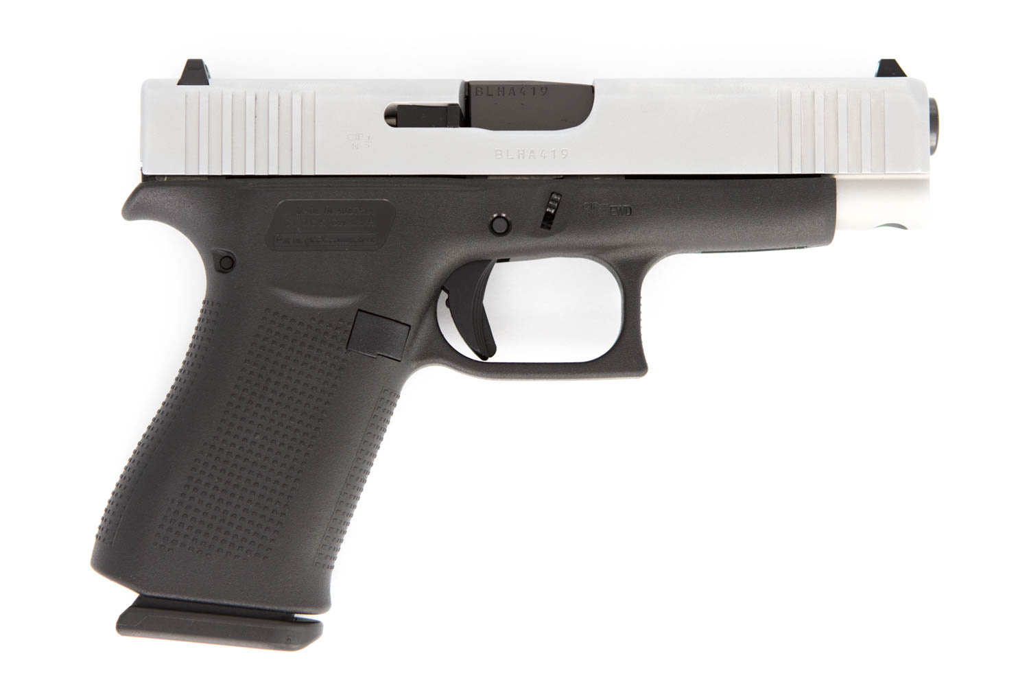 Glock 48 Silver Slide 9mm Luge Glock 48 Silver Slide 9mm Luge