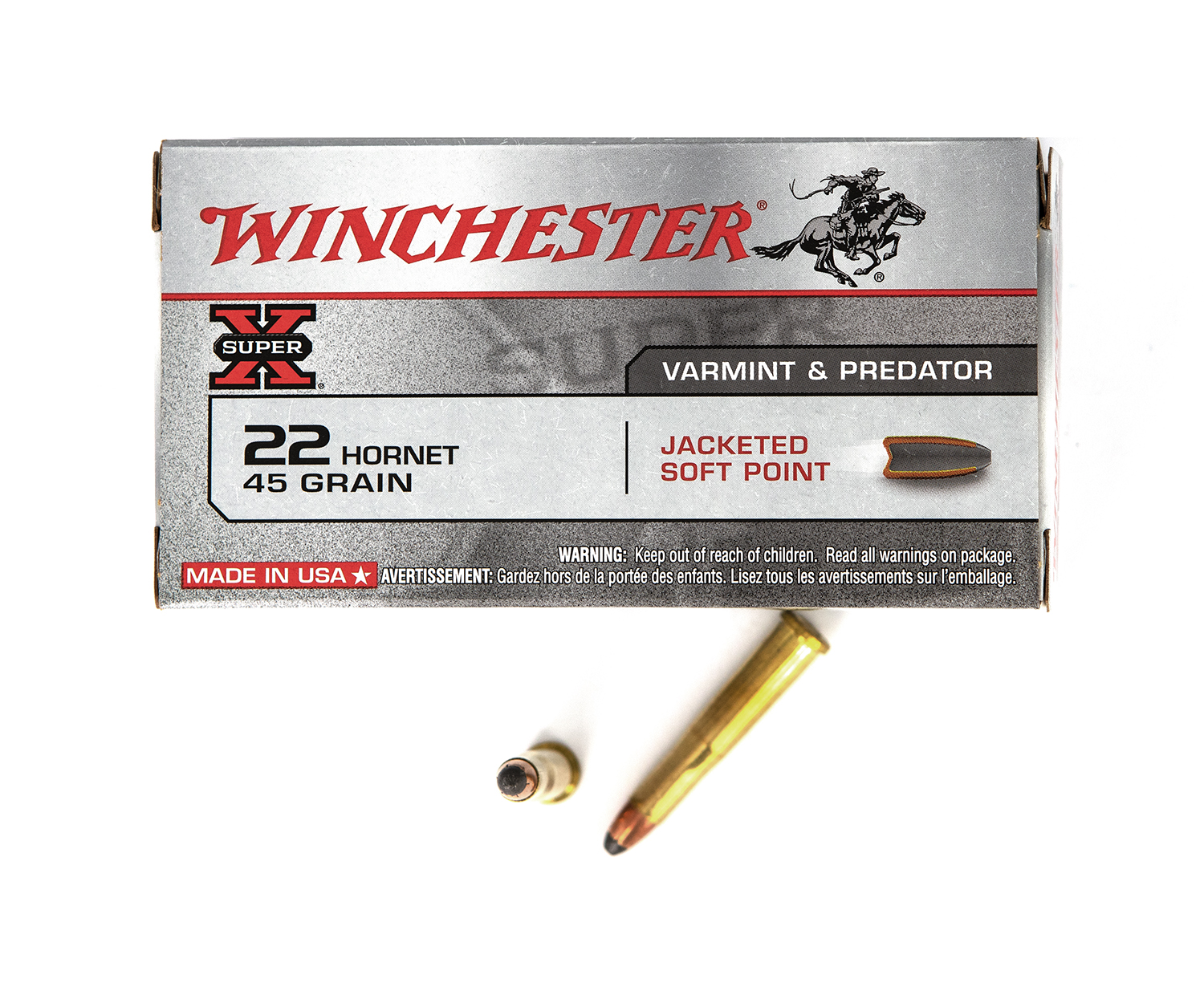 Winchester .22 Hornet 45gr Power Point Winchester .22 Hornet 45gr Power Point