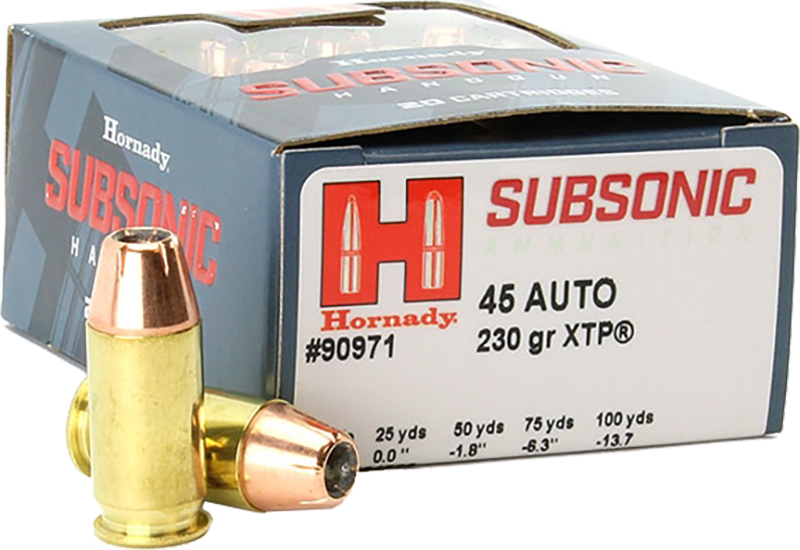 Hornady Subsonic .45 Auto XTP